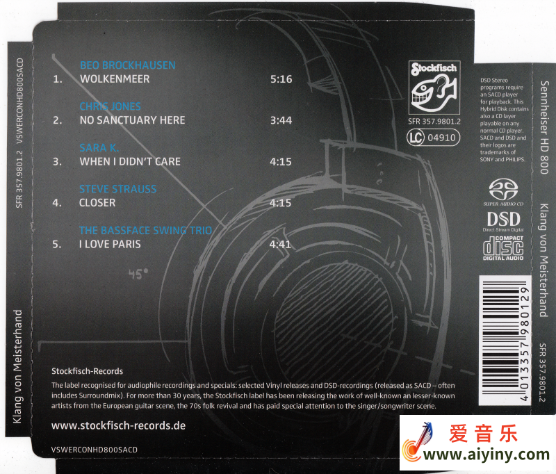 老虎鱼《森海塞尔HD800耳机示范盘》[SACD-ISO]219 / 帖子ID:4189