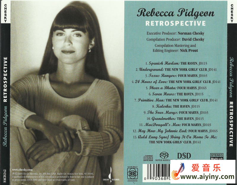 Rebecca Pidgeon 蕾贝 · 卡碧瑾《Retrospective 天籟迴音非常精选》SACD ISO
