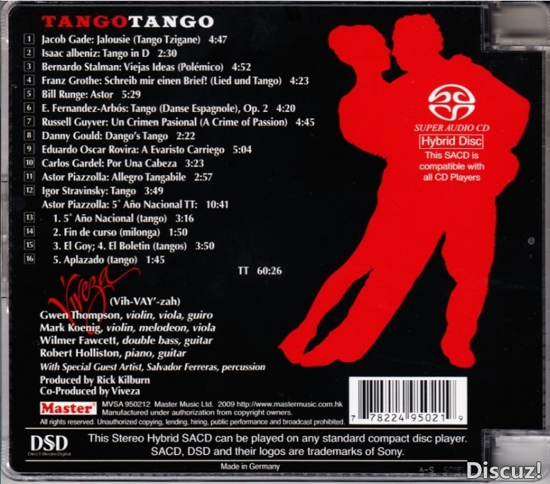 Viveza《Tango Tango探戈 探戈》 全新HIFI至激 【SACD-ISO】